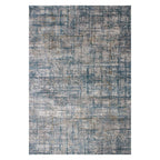 Tapete pie de cama Mileto azul 80x150 cm, alfombra moderna de polipropileno ideal para recámara o pasillo