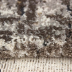 Tapete pie de cama Mileto beige 80x150 cm, alfombra moderna de polipropileno ideal para recámara o pasillo