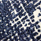 Tapete decorativo Mix azul, alfombra moderna de polipropileno con diseño versátil ideal para sala o recámara