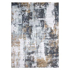 Tapete decorativo Optima 8545 gris/crema, alfombra moderna de polipropileno con diseño elegante ideal para sala o recámara