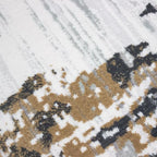 Tapete decorativo Optima 8545 gris/crema, alfombra moderna de polipropileno con diseño elegante ideal para sala o recámara