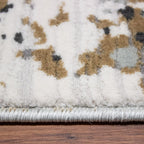 Tapete decorativo Optima 8545 gris/crema, alfombra moderna de polipropileno con diseño elegante ideal para sala o recámara