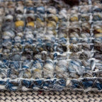 Tapete decorativo Oslo azul, alfombra moderna de polipropileno con diseño elegante ideal para sala o recámara