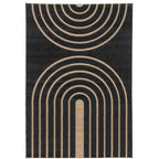 Tapete Ray 24535 negro con textura suave y diseño contemporáneo ideal para sala o recámara en espacios modernos