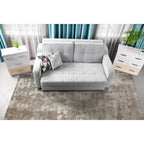 Tapete decorativo Rome beige 120x170 cm, alfombra moderna de polipropileno con diseño elegante ideal para sala o recámara
