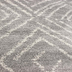 Tapete decorativo Rome gris claro 200x290 cm, alfombra moderna de polipropileno con diseño elegante ideal para sala o comedor