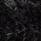Tapete decorativo Shaggy Bengali negro 120x170 cm, alfombra suave tipo shaggy con diseño moderno ideal para sala o recámara