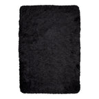 Tapete decorativo Shaggy Bengali negro 120x170 cm, alfombra suave tipo shaggy con diseño moderno ideal para sala o recámara