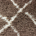 Tapete Shaggy Blendy beige 80x150 cm con textura suave y diseño contemporáneo ideal para recámara o pie de cama en espacios modernos