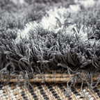 Tapete Shaggy Blendy gris oscuro 200x290 cm con textura suave y diseño contemporáneo ideal para sala o recámara en espacios modernos