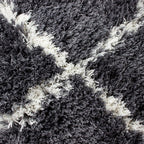 Tapete Shaggy Blendy gris oscuro 200x290 cm con textura suave y diseño contemporáneo ideal para sala o recámara en espacios modernos