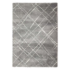 Tapete Shaggy Blendy plata 80x150 cm con textura suave y diseño contemporáneo ideal para recámara o pie de cama en espacios modernos
