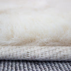 Tapete decorativo Shaggy Clouds crema 160x230 cm, alfombra suave tipo shaggy con diseño moderno ideal para sala o recámara