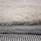 Tapete decorativo Shaggy Clouds gris, alfombra suave tipo shaggy con diseño moderno ideal para sala o recámara