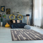 Tapete Shaggy Supreme gris con fibras largas y textura esponjosa que brinda confort y calidez en espacios interiores