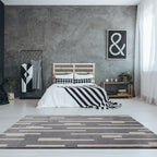 Tapete Shaggy Supreme gris con fibras largas y textura esponjosa que brinda confort y calidez en espacios interiores