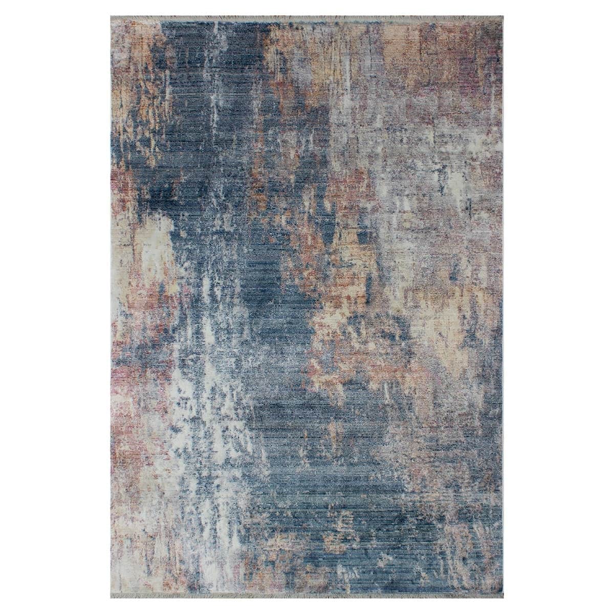 Tapete Decorativo Silky Bazhars 64 Jaspeado Azul