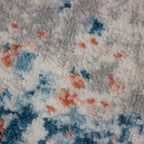 Tapete Stella crema/naranja 80x150 cm con textura suave y diseño contemporáneo ideal para recámara o pie de cama en espacios modernos