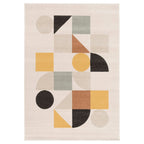 Tapete Urban 2311 geométrico multicolor con textura suave y diseño contemporáneo ideal para sala o recámara en espacios modernos