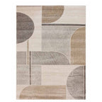 Tapete Valentino 02 formas beige 120x170 cm con diseño abstracto y colores neutros que complementan ambientes modernos con sutileza