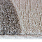 Tapete Valentino 02 formas beige 120x170 cm con diseño abstracto y colores neutros que complementan ambientes modernos con sutileza
