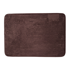 Tapete baño Memory Foam Lines café 50x70 cm con textura suave y diseño contemporáneo ideal para baño en espacios modernos