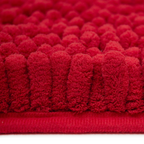 Tapete baño Shaggy Coral rojo 50x80 cm con textura suave y diseño contemporáneo ideal para baño en espacios modernos