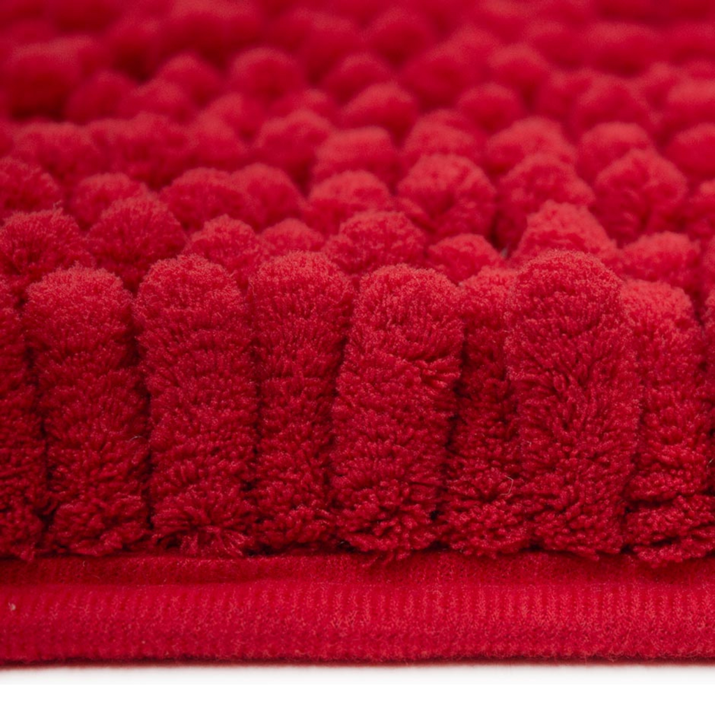 Tapete Baño Shaggy Coral Rojo 40x60 cm