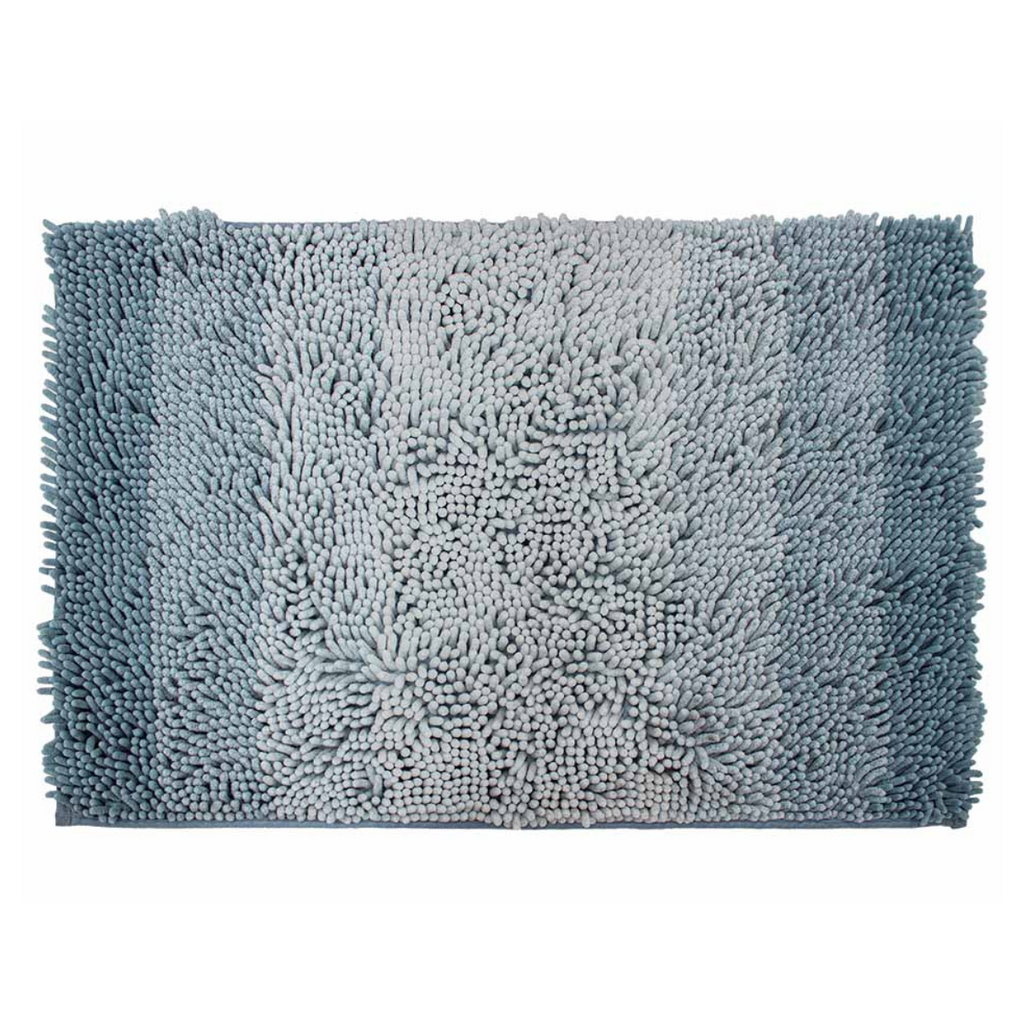 Tapete Baño Shaggy Ombre Azul 40X60 cm