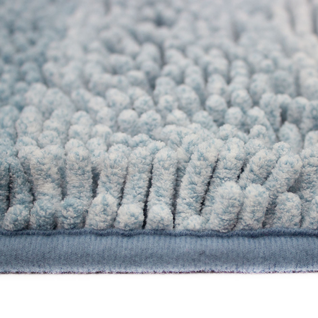 Tapete Baño Shaggy Ombre Azul 40X60 cm