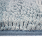 Tapete baño Shaggy Ombre azul 40x60 cm con textura suave y diseño contemporáneo ideal para baño en espacios modernos