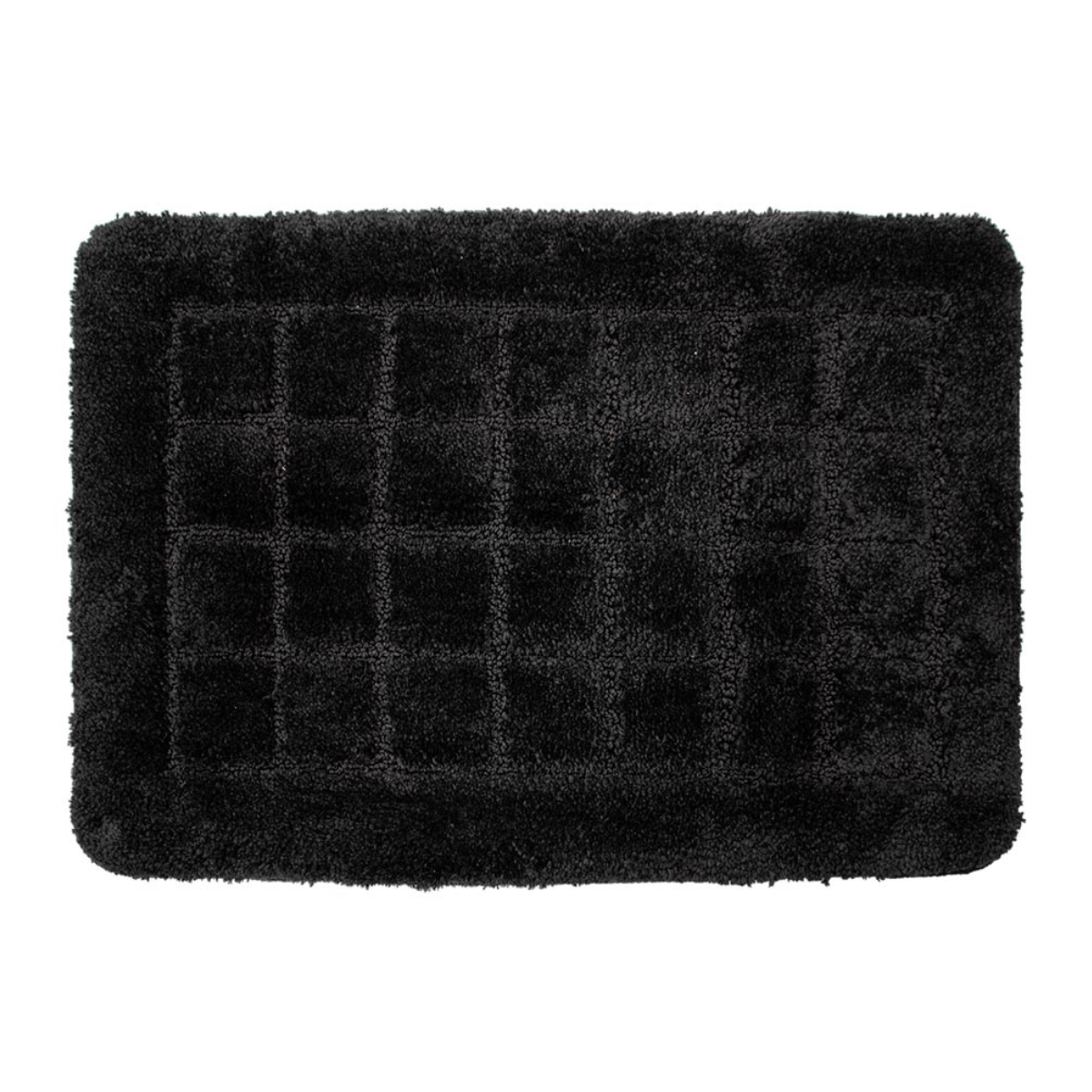 Tapete Baño Square Bath Mat Negro 40X60