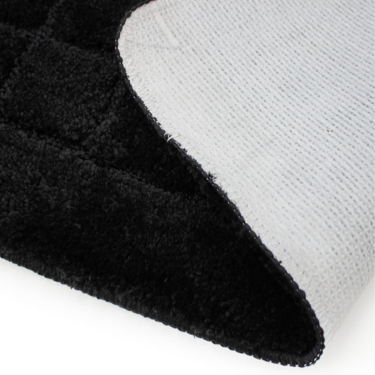 Tapete Baño Square Bath Mat Negro 40X60