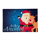 Tapete entrada X-mas Santa Reno 40x60 cm con textura resistente y diseño contemporáneo ideal para entrada en espacios modernos