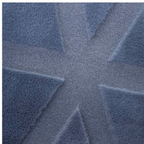 Tapete Nordic azul 60x110 cm con textura suave y diseño contemporáneo ideal para recámara o pie de cama en espacios modernos