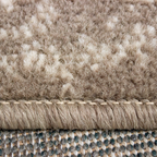 Tapete pie de cama Surat 071 beige 60x110 cm, alfombra suave con diseño moderno ideal para recámara o pasillo
