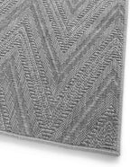 Tapete decorativo Timber 6316 plata 160x230 cm, alfombra de polipropileno estilo yute ideal para interior y exterior