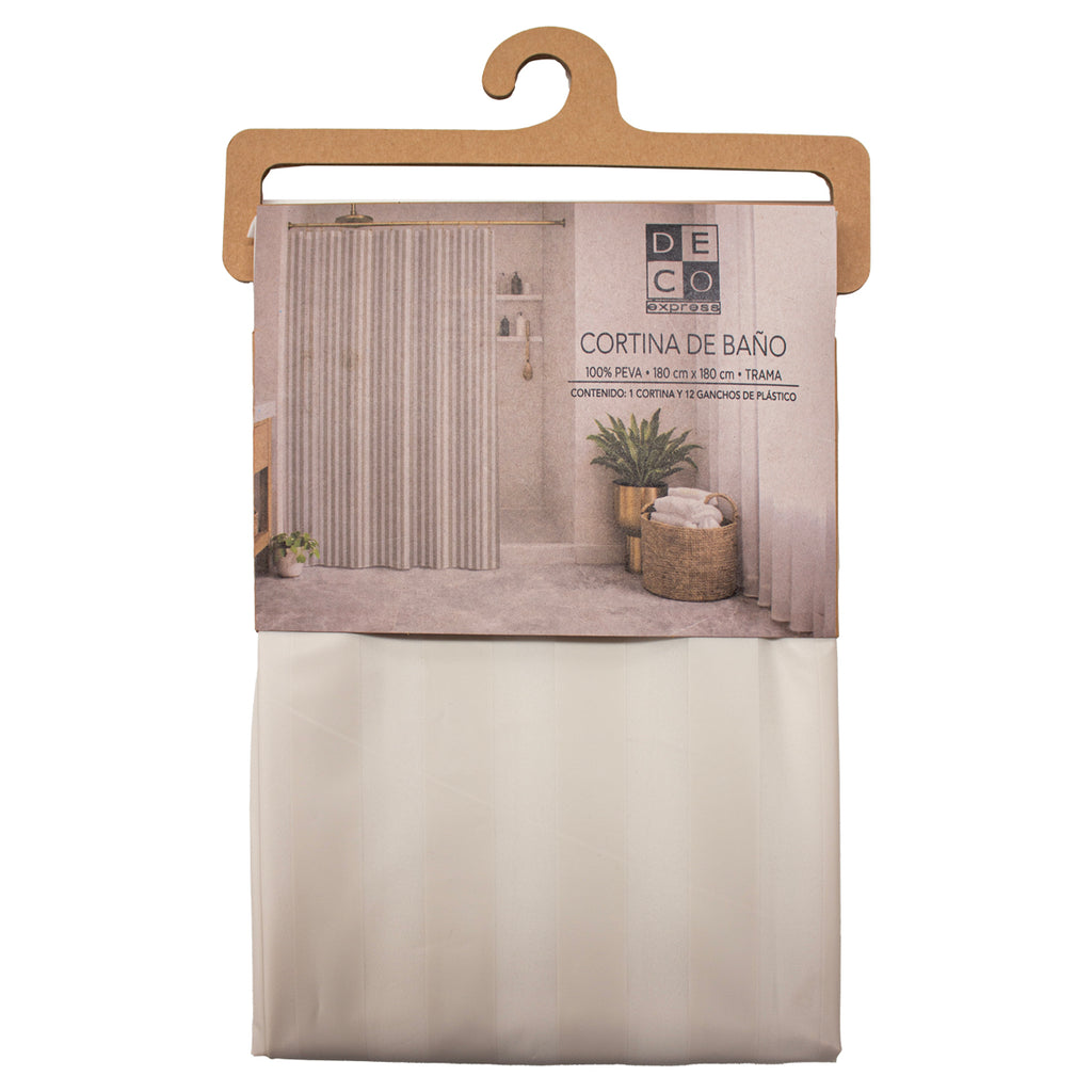 Cortina Para Baño Super Peva Trama 180x180 cm