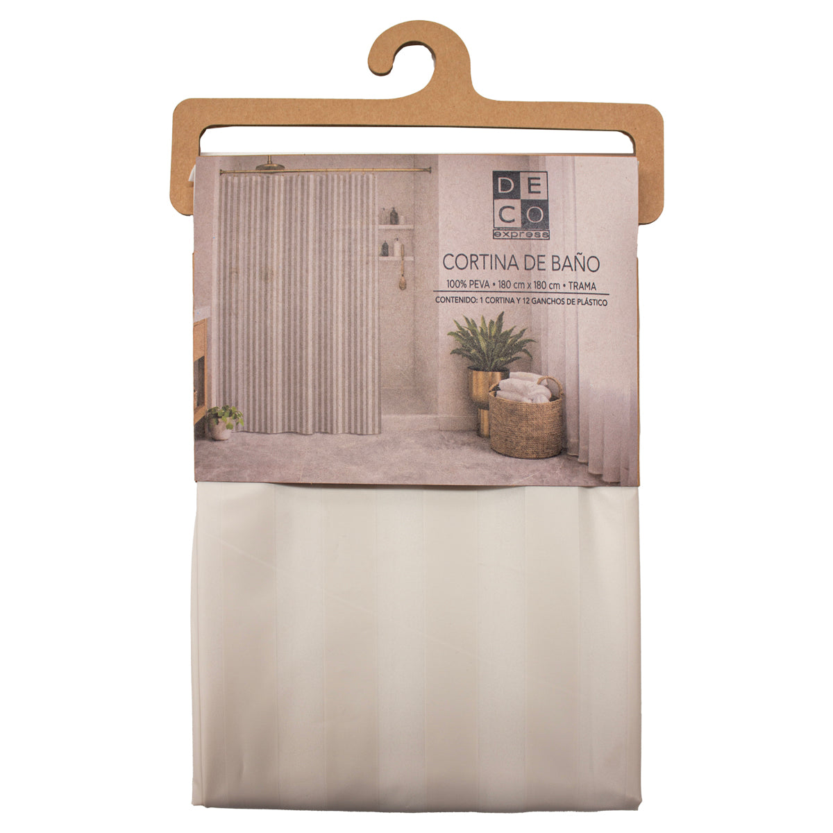 Cortina Para Baño Super Peva Trama 180x180 cm