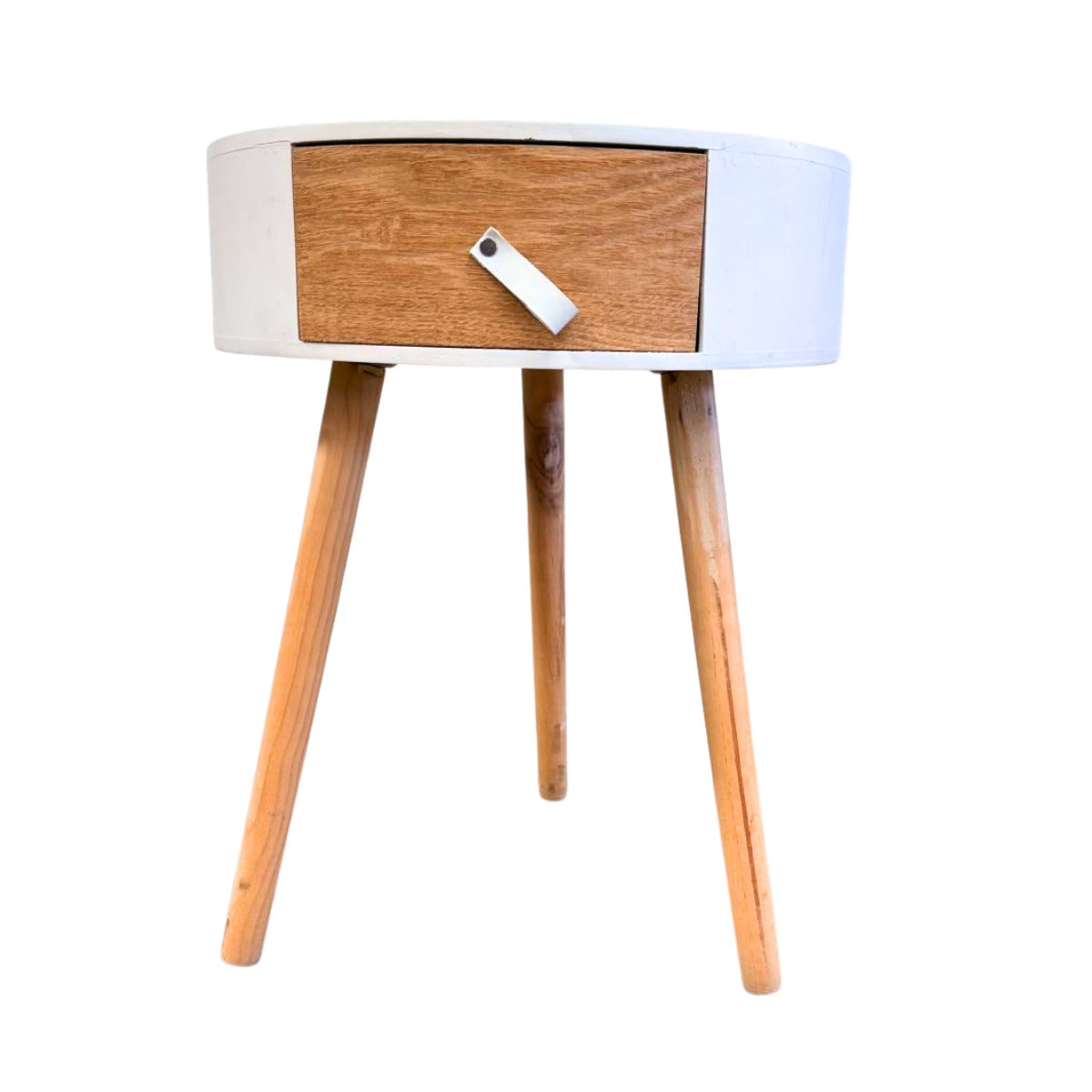 Mesa Lateral Trend Color Blanco (Con Detalles Estéticos)