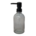 Dispensador de jabón Zen Glass humo, dispensador de vidrio con diseño elegante ideal para baño o cocina moderna