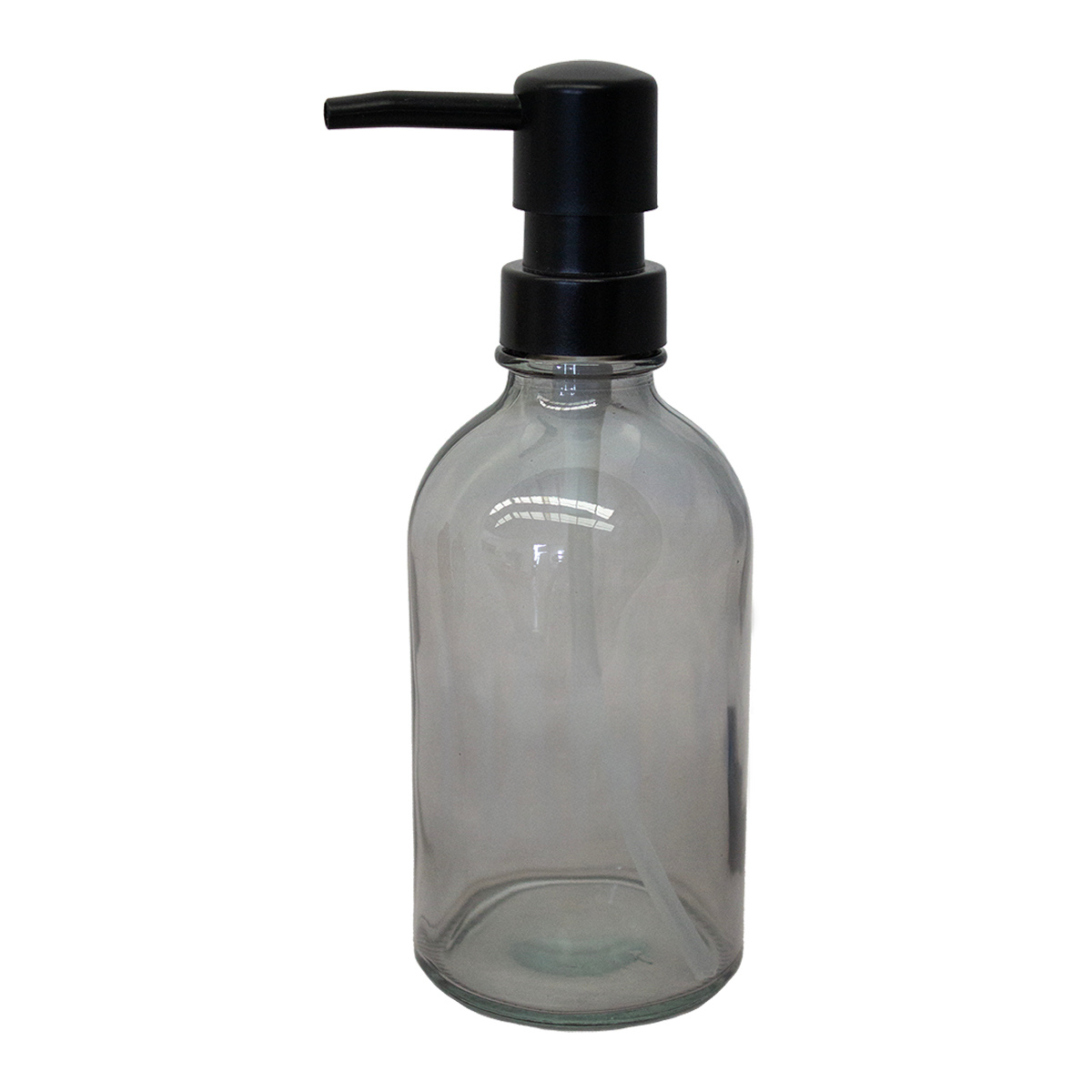 Dispensador de jabón Zen Glass humo, dispensador de vidrio con diseño elegante ideal para baño o cocina moderna