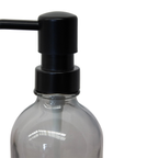 Dispensador de jabón Zen Glass humo, dispensador de vidrio con diseño elegante ideal para baño o cocina moderna