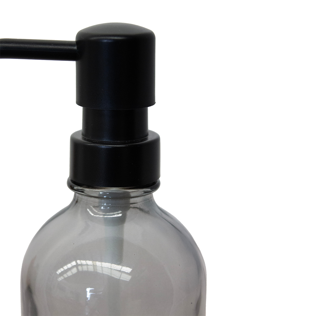 Dispensador de jabón Zen Glass humo, dispensador de vidrio con diseño elegante ideal para baño o cocina moderna