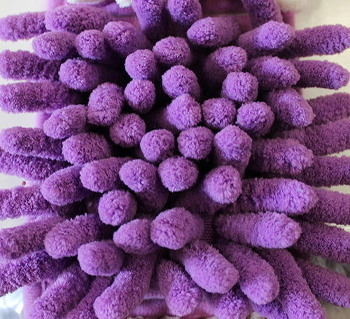 Tapete de baño Shaggy coral violeta 50x80 cm, tapete suave y absorbente tipo shaggy ideal para baño cómodo y elegante