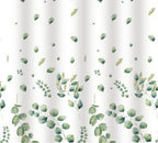 Cortina de poliéster eucalipto 180x180 cm con textura ligera y diseño contemporáneo ideal para baño en espacios modernos
