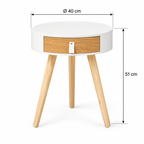 Mesa Lateral Trend Color Blanco (Con Detalles Estéticos)