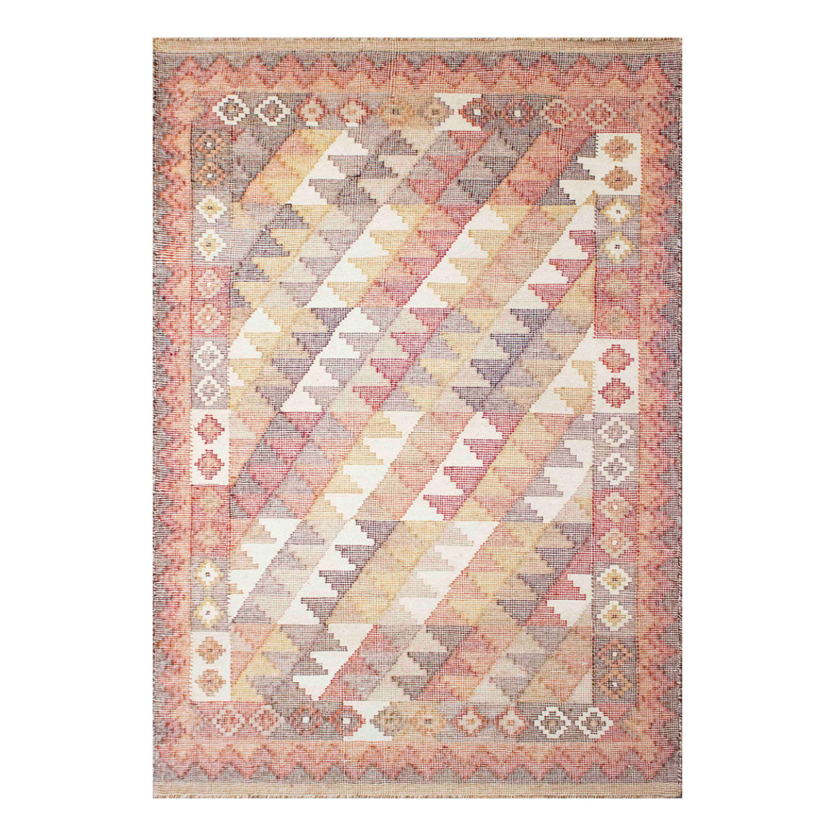 Tapete Decorativo Bazhars Killim Gokhan 129 Medallón Multicolor 140x200 cm
