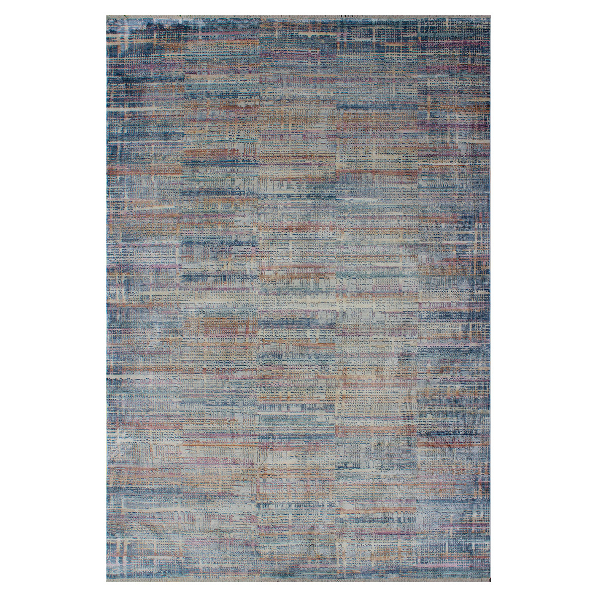Tapete Decorativo Silky Bazhars 52 Jaspeado Azul