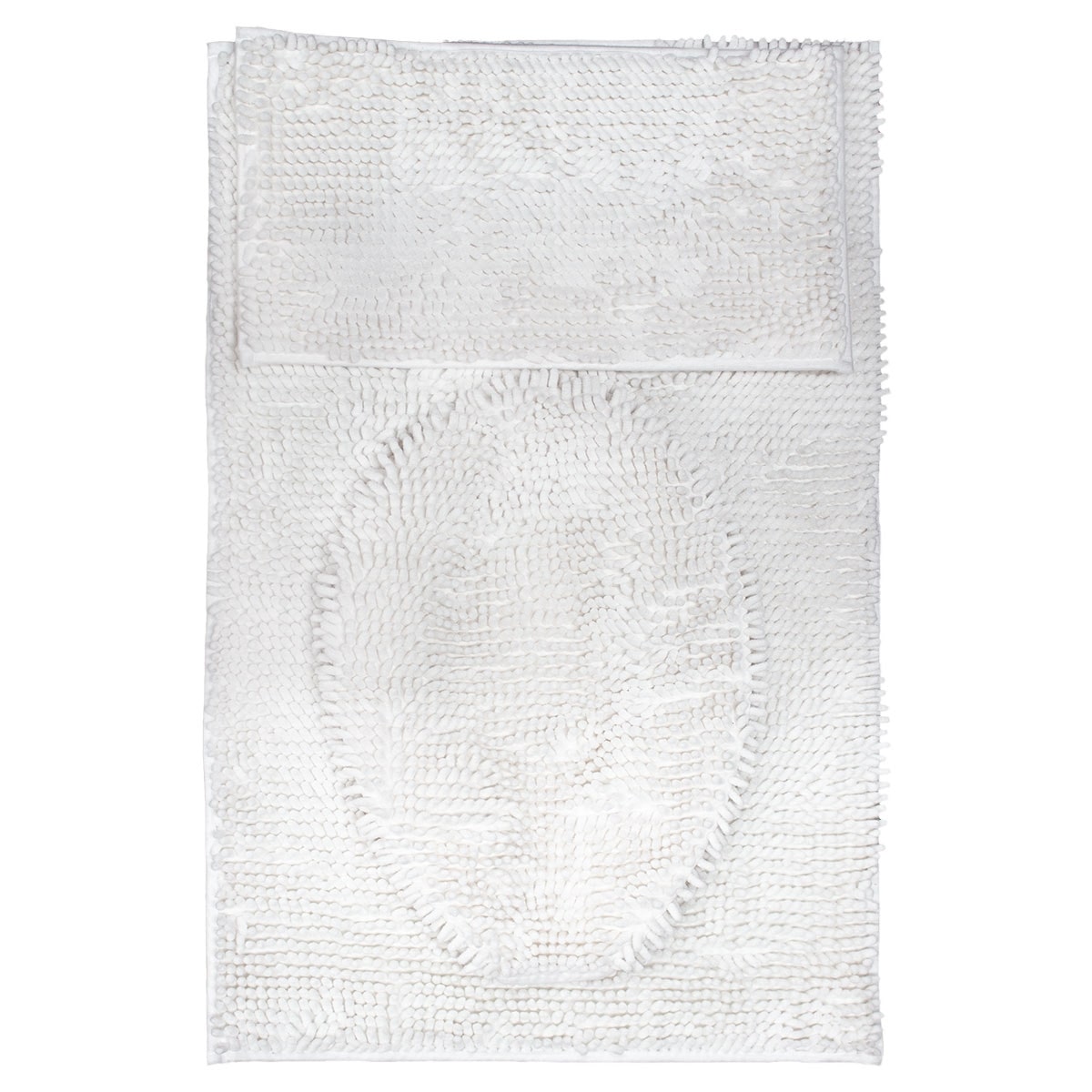Tapete de baño set silk 3 piezas blanco (3)